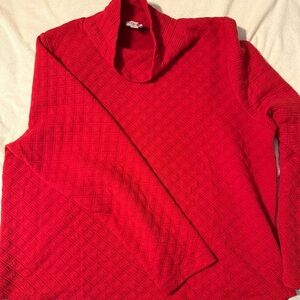 J. Crew Vibrant Red Cowl Neck Sweater
